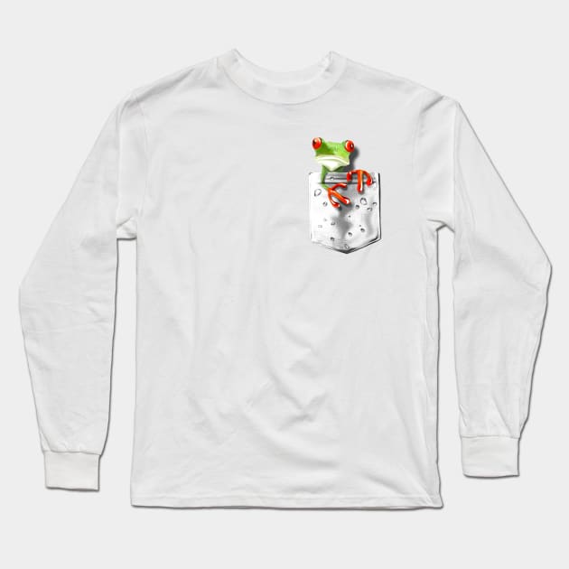 Pocket Frog Long Sleeve T-Shirt by Artizan